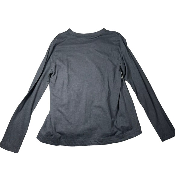 NWT Ivy Jane Small Smocked Black Top Blouse Long Sleeve‎ Boho Hippie - Picture 2 of 5